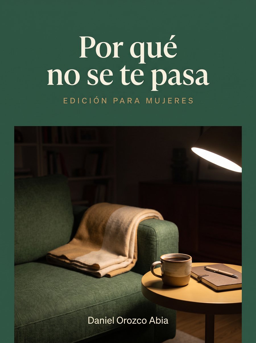 Portada de la guía «Por qué no se te pasa», edición para mujeres, de Daniel Orozco Abia